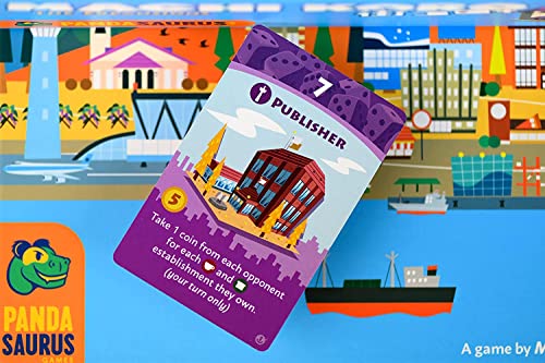 Pandasaurus Games Machi Koro The EXPANSIONS | City Building Strategy Board Game | Fast-Paced Dice Rolling Game for Adults and Kids | Ages 10+ | 2-5 Players | Average Playtime 30-45 Minutes | Made