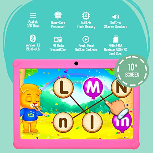 Pyle 10.1” Kids Tablet w/Stylus Pen - 10.1-Inch Tablet w/ 1080p HD Display, Dual Camera, WiFi Compatibility, Quad-Core Processor, 1GB RAM, 8GB Storage, Kid-Proof Cover : Electronics