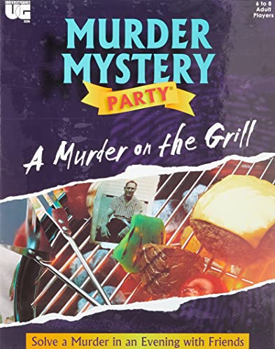 Murder Mystery Party Games - A Murder on the Grill, Host Your Own Cookout Murder Mystery Dinner for 8 Adult Players, Solve the Case with Crime Scene Clues, 18 Years and Up