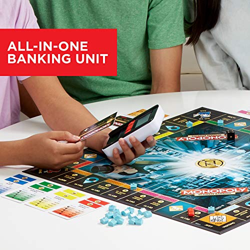 Monopoly Ultimate Banking Edition Board Game for Families and Kids Ages 8 and Up, Electronic Banking Unit (Amazon Exclusive)