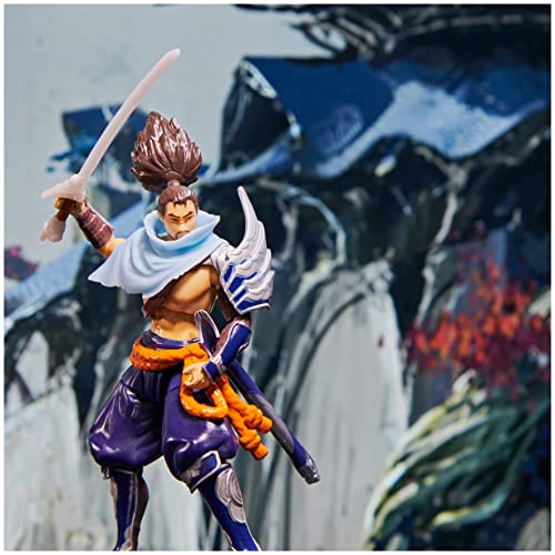 League of Legends, 4-Inch Yasuo Collectible Figure w/Premium Details and Sword Accessory, The Champion Collection, Collector Grade, Ages 12 and Up