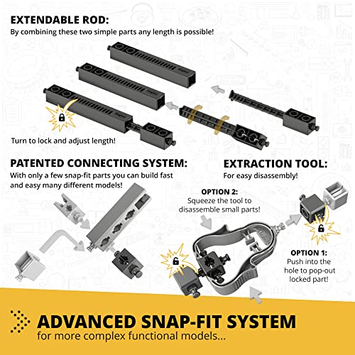 Engino- STEM Toys, Mechanics: Wheels, Axles and Inclined Planes, Construction Toys for Kids 9+, Fun Educational Toys, Gifts for Boys and Girls (14 Model Options)