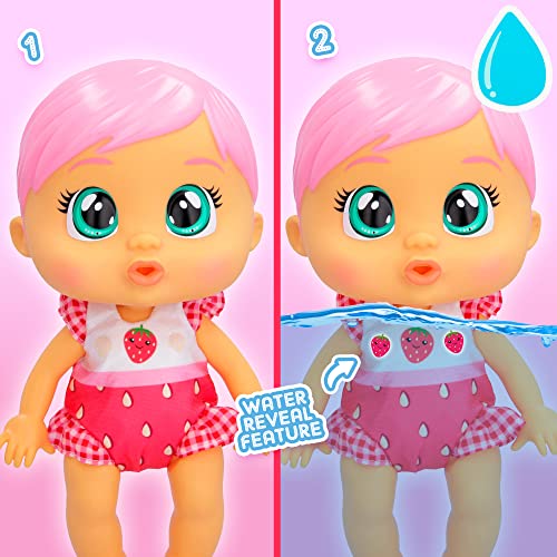 Cry Babies Fun n' Sun Ella 10' Baby Doll with a Strawberry Themed Swimsuit Plus 6 Accessories - Ages 18+ Months