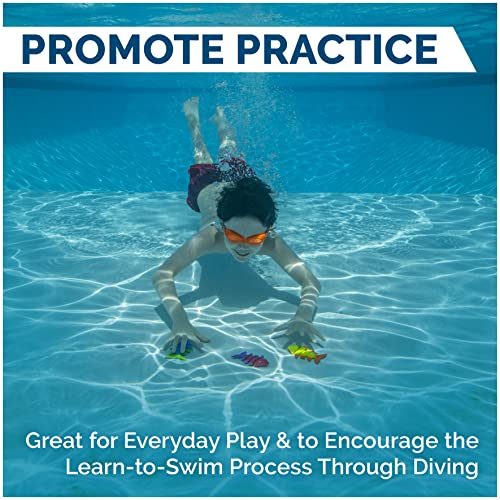 SwimWays Fish Styx Kids Fish-Shaped Pool Diving Toys (3 Pack), Bath Toys and Pool Party Supplies for Kids Ages 5 and Up