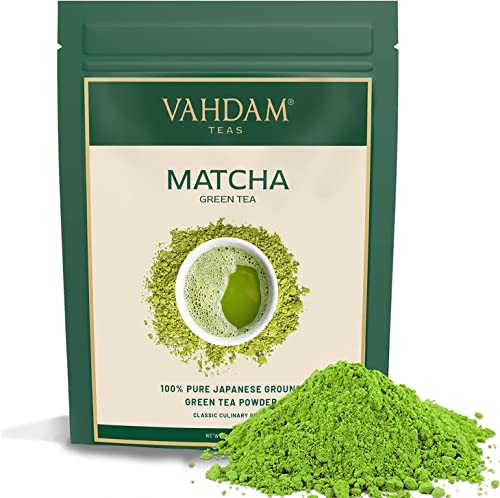 VAHDAM, Matcha Green Tea Powder SUPERFOOD (12 Servings) 100% Pure Authentic Japanese Matcha Powder, Classic Culinary Grade Green Tea Matcha 137x Anti-OXIDANTS | Matcha Latte Mix, Smoothies and Recipes, 25g