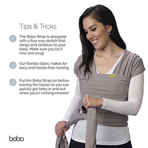 Boba Wrap Baby Carrier - Original Stretchy Infant Sling, Perfect for Newborn Babies and Children up to 35 lbs (Rainbows Serenity)