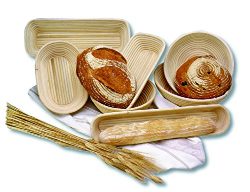 Frieling Round Proofing Basket, Brotform Bread Rising Banneton and Serving Basket, 8-Inch