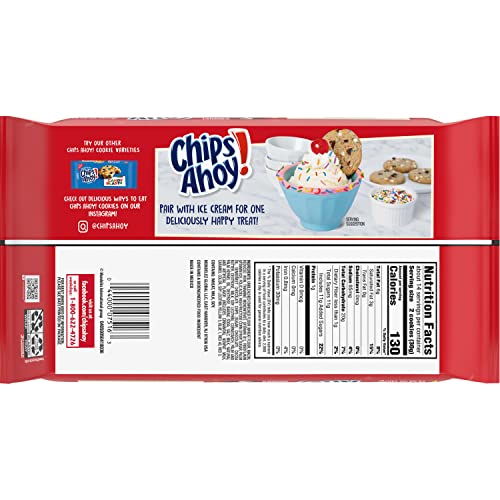 CHIPS AHOY! Chewy Confetti Cake Chocolate Chip Cookies with Rainbow Sprinkles, Birthday Cookies, Family Size, 12 - 14.38 oz Packs