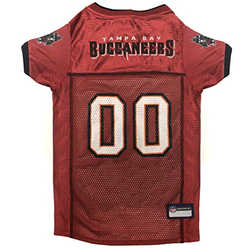 NFL Tampa Bay Buccaneers Dog Jersey, Size: Small. Best Football Jersey Costume for Dogs and Cats. Licensed Jersey Shirt.