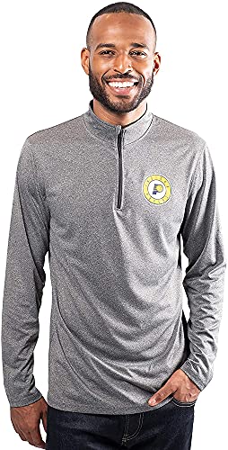 Ultra Game NBA Men's Quarter Zip Long Sleeve Pullover T-Shirt