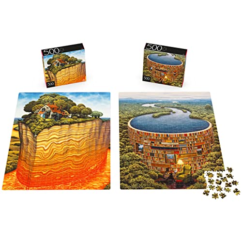 2-Pack of 500-Piece Jigsaw Puzzles, Bibliodame 1 and 2 Gifts for Mom Mom Gifts Gift for Mom for Adults and Kids Ages 8+