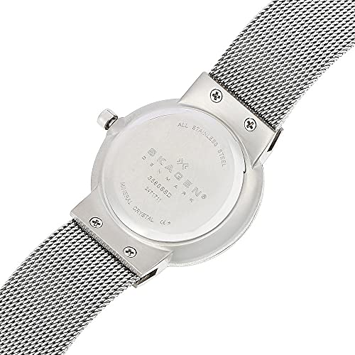 Skagen Women's Ancher Quartz Analog Stainless Steel and Mesh Watch, Color: Silver (Model: 358SSSD)