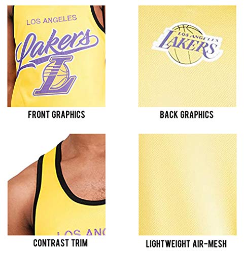 Ultra Game NBA Milwaukee Bucks Mens Jersey Tank Top Mesh Sleeveless Muscle T-Shirt, Team Color, X-Large