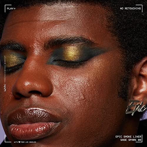 NYX PROFESSIONAL MAKEUP Epic Smoke Liner, Vegan Smokey Eyeliner - Sage Sparks (Hunter Green)