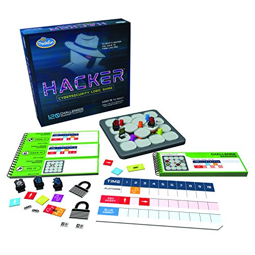 Think Fun Hacker Cybersecurity Coding Game and STEM Toy for Boys and Girls Age 10 and Up, Multicolor