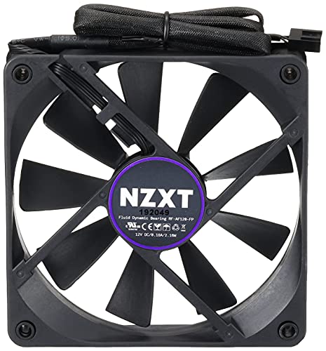 NZXT AER F - RF-AF120-B1 - 120mm - Winglet Designed Fan Blades - Fluid Dynamic Bearings - PWM Airﬂow Fans - Gaming Computer Fan