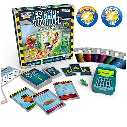 Escape Room The Game, Escape Your House: Spy Team Fun Strategy Family Board Game, for Kids Aged 8 and up