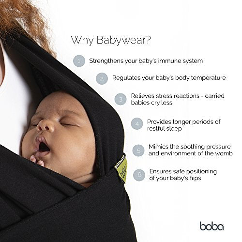 Boba Wrap Baby Carrier - Original Stretchy Infant Sling, Perfect for Newborn Babies and Children up to 35 lbs (Rainbows Serenity)