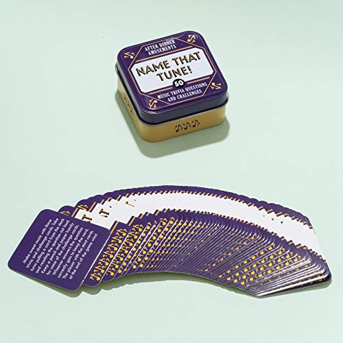 After Dinner Amusements: Name That Tune!: 50 Music Trivia Questions and Challenges (Family Friendly Trivia Card Game, Portable Camping and Holiday Games)