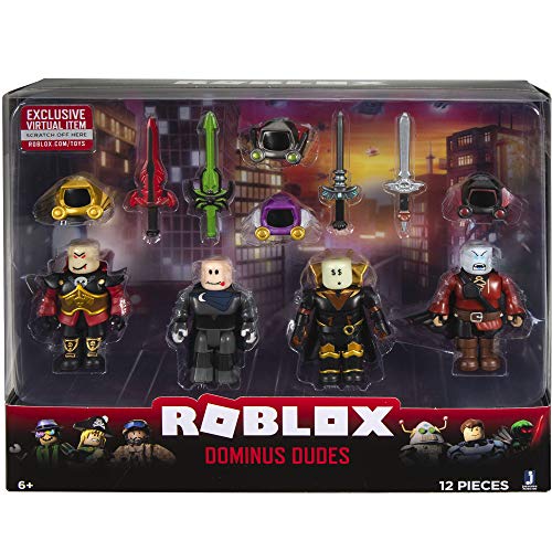 Roblox Action Collection - Dominus Dudes Four Figure Pack [Includes Exclusive Virtual Item]