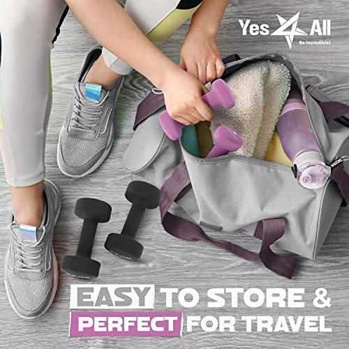 Yes4All Exercise amp Fitness Ibs Yes4All Non Slip Hexagon Neoprene Dumbbells 2lbs Neoprene Dumbbell Set for Muscle Toning Stren, A-Purple-2 lbs (pair), 2 Pair US