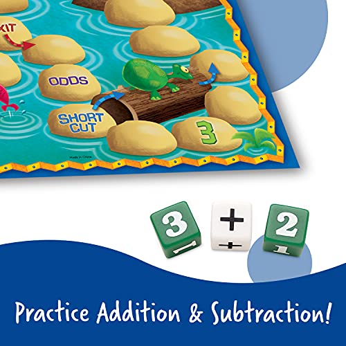Learning Resources Sum Swamp Game Addition and Subtraction Game - 8 Pieces, Ages 5+, Math Games for Kids, Educational Kids Games, Kindergarten Math Board Games