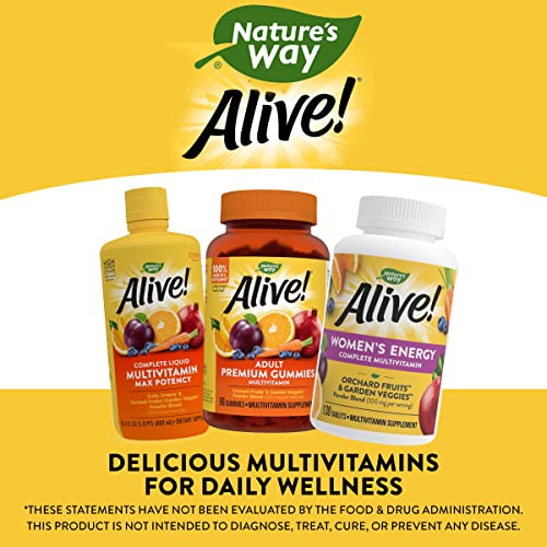 Nature’s Way Alive! Women’s Energy Multivitamin, Supports Whole Body Wellness*, Supports Cellular Energy*, B-Vitamins, Gluten-Free, 130 Tablets