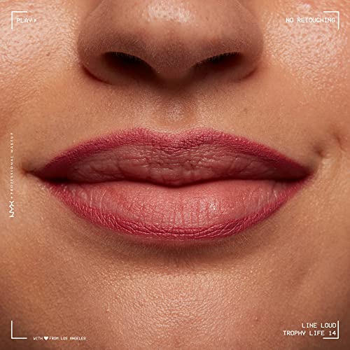 NYX PROFESSIONAL MAKEUP Line Loud Lip Liner, Longwear and Pigmented Lip Pencil with Jojoba Oil and Vitamin E - Trophy Life (Mauve Pink)