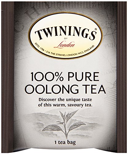 Twinings Pure Oolong Individually Wrapped Black Tea Bags, 20 Count Pack of 6, Caffeinated, Warm, Nutty Flavor and Golden Colour