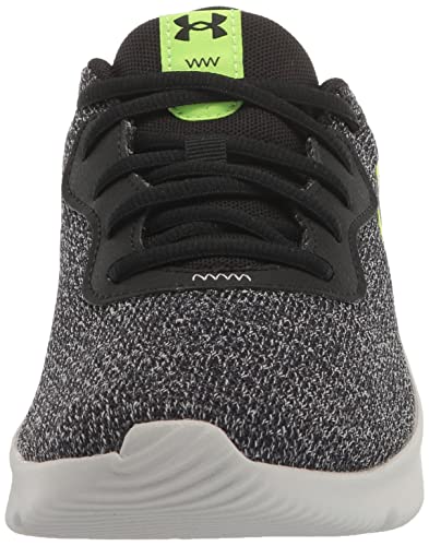 Under Armour Men's Mojo 2 Running Shoe, (007) Black/Black/Lime Surge, 14