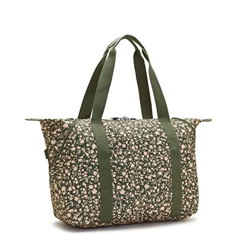 Kipling Women's Art Medium Tote Bag, Lightweight Large Weekender, Travel Handbag, Fresh Floral