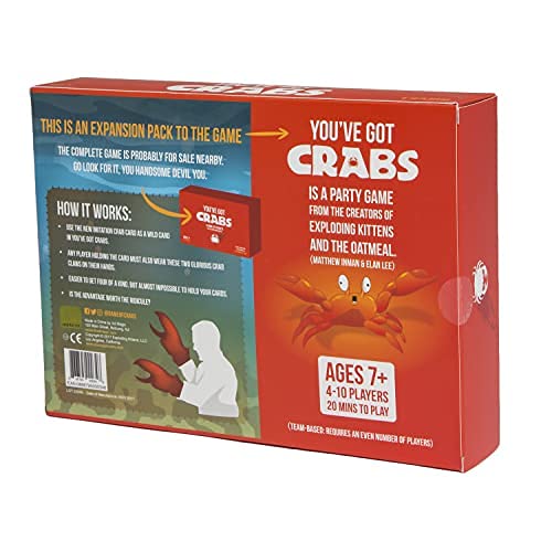 You've Got Crabs by Exploding Kittens: Imitation Crab Expansion Pack - Family Friendly Party Games - Card Games for Adults, Teens and Kids
