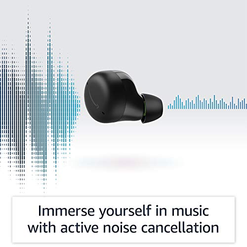 Echo Buds with Active Noise Cancellation (2021 release, 2nd gen) | Wireless earbuds with active noise cancellation and Alexa | Wireless charging case | Glacier White