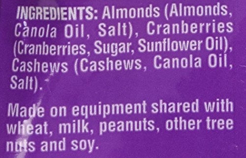 Trader Joe's Just A Handful of Simply The Best Almonds, Cashews and Cranberries Trek Mix 10 Individual Bags