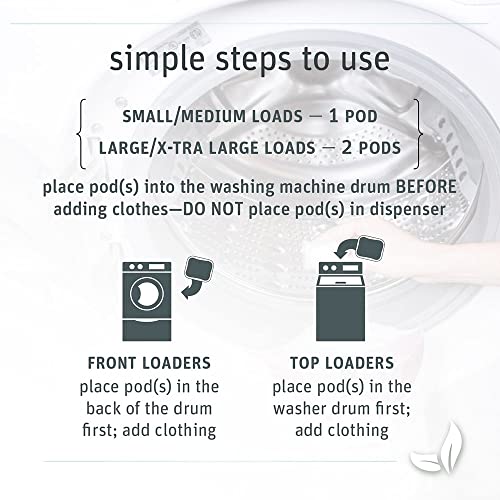 Grab Green 3-in-1 Laundry Detergent Pods, 60 Count, Lavender Vanilla Scent, Plant and Mineral Based, Superior Cleaning Power, Stain Remover, Brightens Clothes