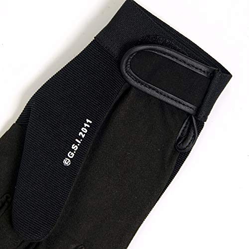 Hot Leathers Skeleton Mechanic Gloves (Black, Medium)