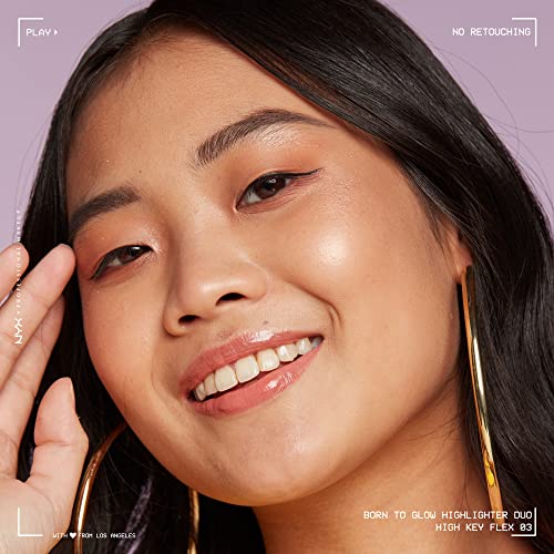 NYX PROFESSIONAL MAKEUP Born To Glow Icy Highlighter Duo - High Key Flex