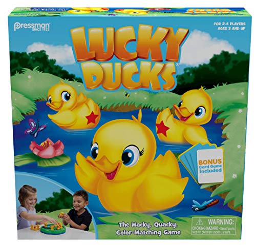 Lucky Ducks - The Memory and Matching Game That Moves - Includes A Fun Pop The Pig Make-A-Match Card Game