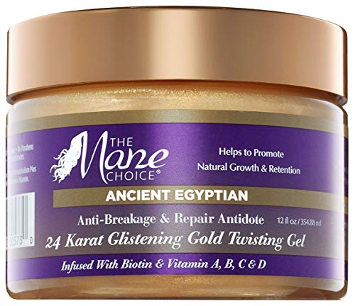 The Mane Choice Ancient Egyptian Anti-Breakage and Repair 24 Karat Gold Twisting Hair Gel, 12 Ounce