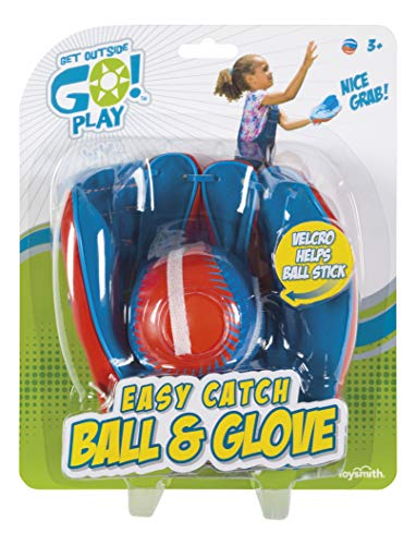 Get Outside Go! Easy Catch Ball and Glove Set Super Sport Outdoor Active Play Baseball by Toysmith (Packaging May Vary)