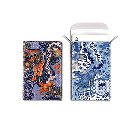 Galison Liberty London Maxine Playing Cards, 2 Decks – Standard Size Playing Cards with Unique Artwork, Sturdy Exterior Drawer Box with Foil-Stamped Art