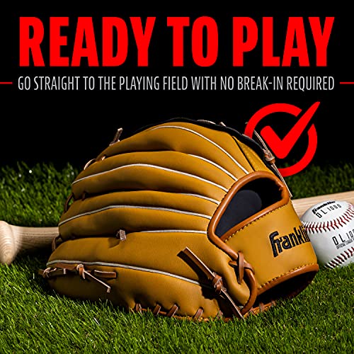 Franklin Sports unisex adult 13' - Modified Trapeze Web Franklin Sports Baseball and Softball Glove Fieldmaster Youth Baseball Gloves Men s Wo, Tan, 13 US