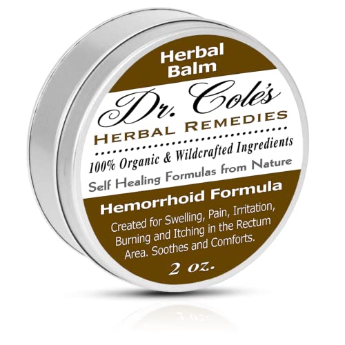Dr Cole's Hemorrhoid Treatment - Organic Herbal Ointment for Hemorrhoid Relief - Natural Remedy for All Types of Internal and External, Hemorrhoids - Soothes Itching, Swelling and Pain – All Ages