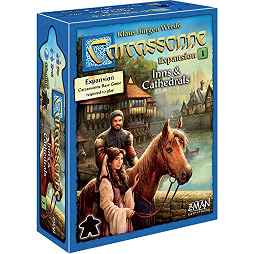 Carcassonne Inns and Cathedrals EXPANSION 1 | Board Game for Adults and Family | Strategy,Medieval Adventure Board Game | 2-6 Players | Made by Z-Man Games