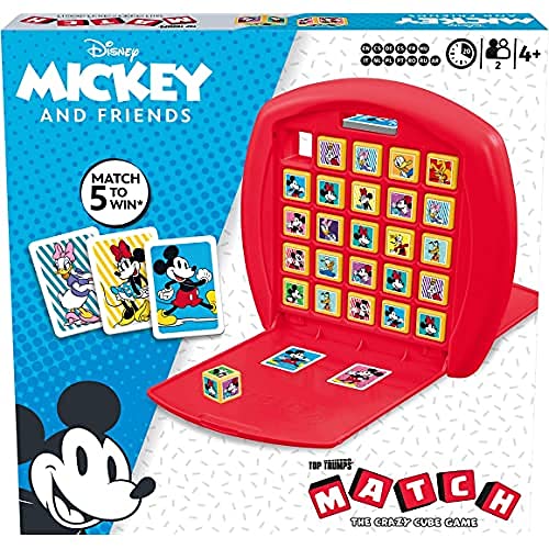 Mickey Mouse and Friends Top Trumps Match Board Game, Family Game for Adults and Children Aged 4 and up