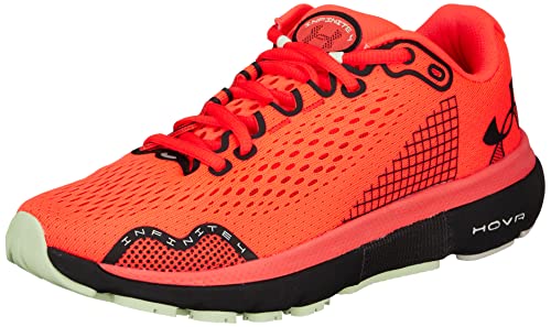 Under Armour mens Hovr Infinite 4 Running Shoe, (601) Bolt Red/Black/Black, 9.5 US