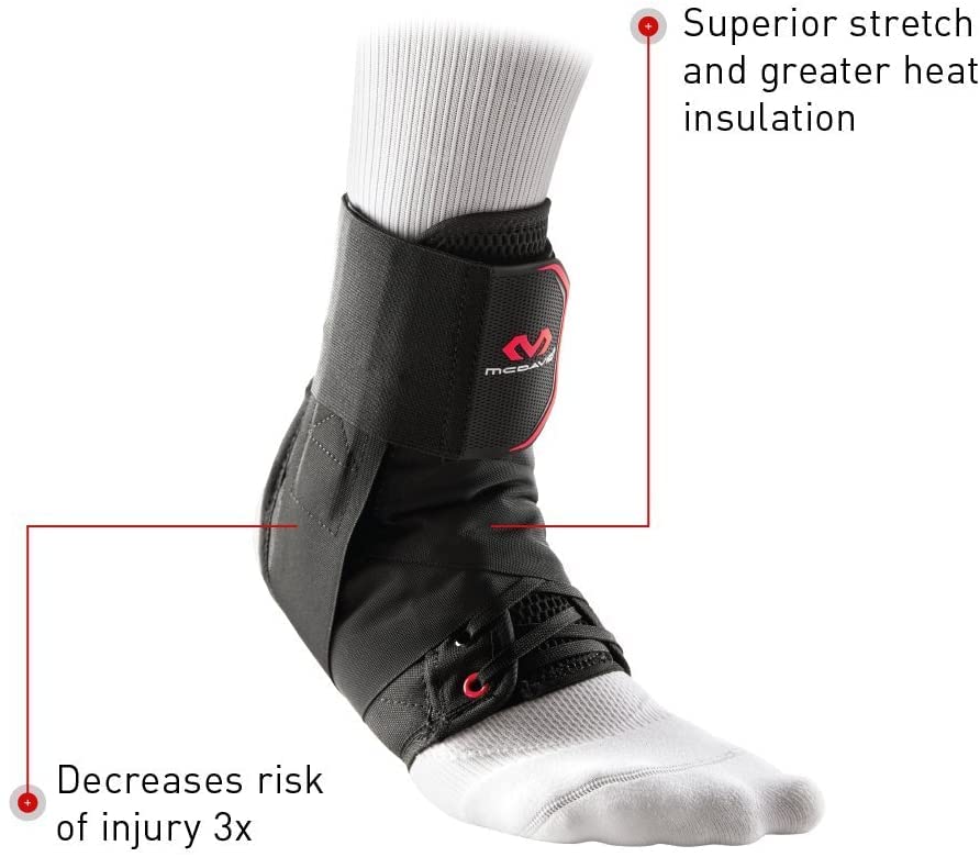 McDavid Ankle Brace with Straps, Maximum Support, Comfortable Compression and Breathable Design
