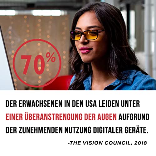 Computer Glasses | Blue Light Blocking Glasses | Emery Onyx/Jasper by GUNNAR | Patented 65% Blue Light Protection, 100% UV Light, Anti-Reflective, Protect and Reduce Eye Strain and Dryness