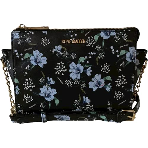 Steve Madden BLEXI Crossbody Bag (Black w/Flowers)