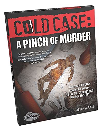 Think Fun Cold Case: A Pinch of Murder – A Murder Mystery Game in a Box for Ages 14 and Up